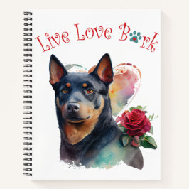 Australian Kelpie Dog Mama Floral Notizbuch