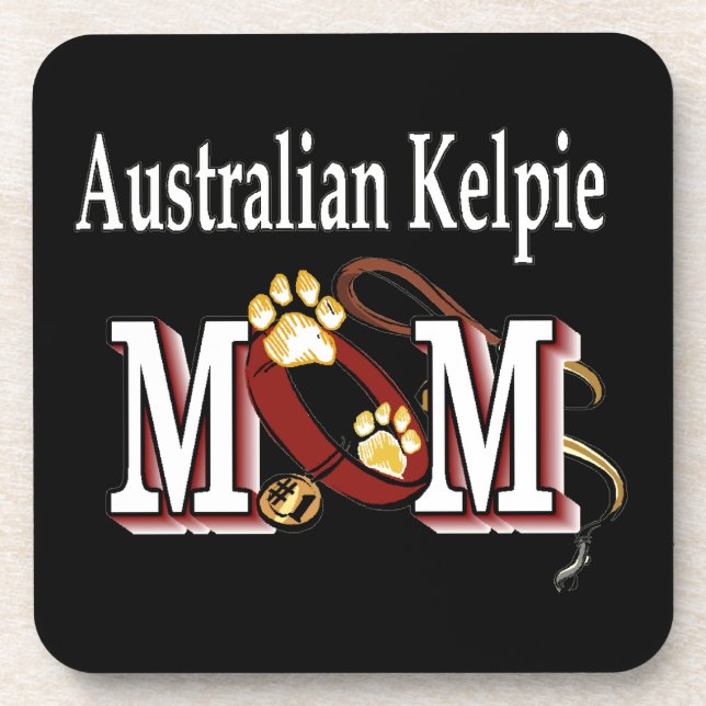 Australian Kelpie Dog MAMA Getränkeuntersetzer (Vorderseite)