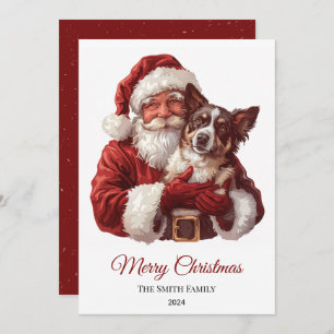 Australian Kelpie Dog Santa Claus Weihnachten