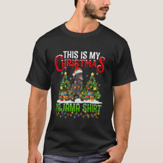 Australian Kelpie Dog Xmas Light This Is My Christ T-Shirt