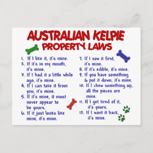 AUSTRALIAN KELPIE - Eigentumsrecht 2 Postkarte