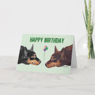 Australian Kelpie Happy Birthday Card Karte
