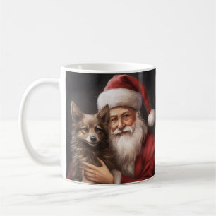 Australian Kelpie mit Weihnachten im Weihnachtsman Kaffeetasse