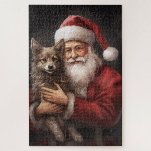 Australian Kelpie mit Weihnachten im Weihnachtsman Puzzle