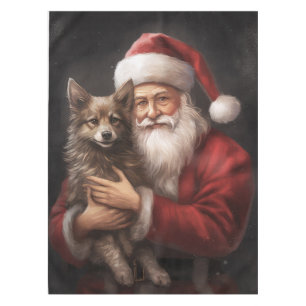 Australian Kelpie mit Weihnachten im Weihnachtsman Tischdecke
