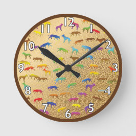 Australian Kelpie Pattern Runde Wanduhr