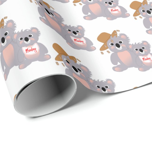 Australian Koala Bear Niedlich Graphic Geschenkpapier (Rolleneckpunkt)