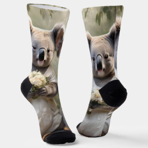Australian Koala Bear White Wedding, Socken