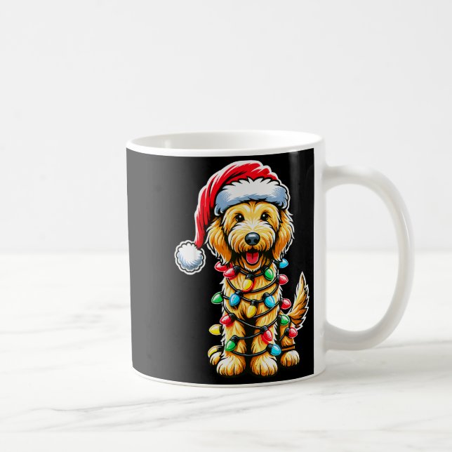 Australian Labradoodle Christmas Tree Xmas Santa L Kaffeetasse (Rechts)