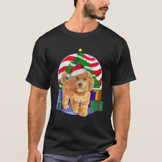 Australian Labradoodle Dog Santa Christmas Tree De T-Shirt