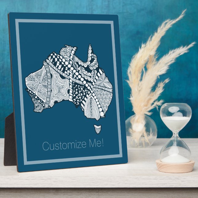 Australian Map Art Plaque Fotoplatte (Seite)