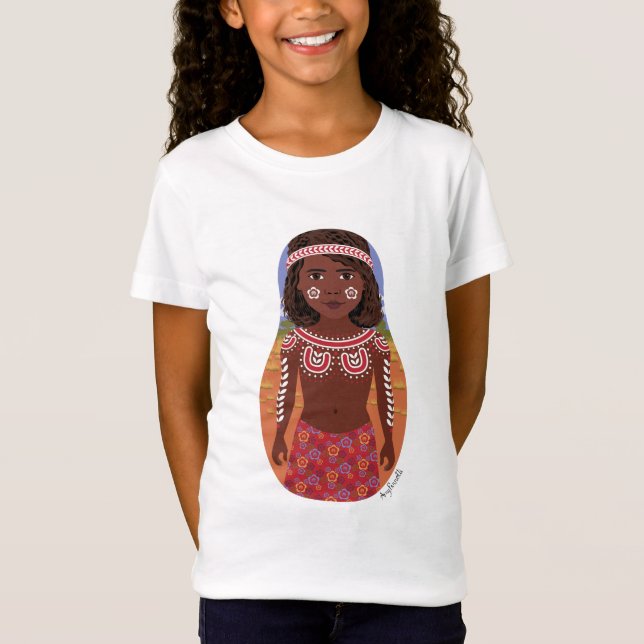 Australian Matryoshka Girls' T-Shirt (Vorderseite)