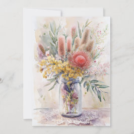 Australian Native Florals, Birthdays, Dankeskarte