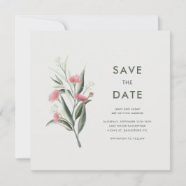 Australian Native Gum Blossom Wedding Save The Date