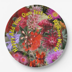 Australian Native Wild Blume Large 9" Pappteller