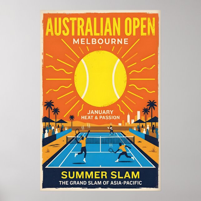 Australian Open Tennis Poster Summer Slam, Bold (Vorne)