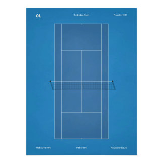 Australian Open Tennisplatz Poster