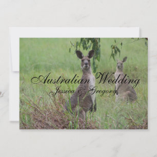 Australian Outback Kangaroos Wedding Einladungen