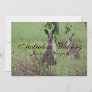Australian Outback Kangaroos Wedding Einladungen