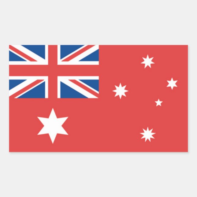 Australian Red Ensign Rechteckiger Aufkleber (Vorderseite)