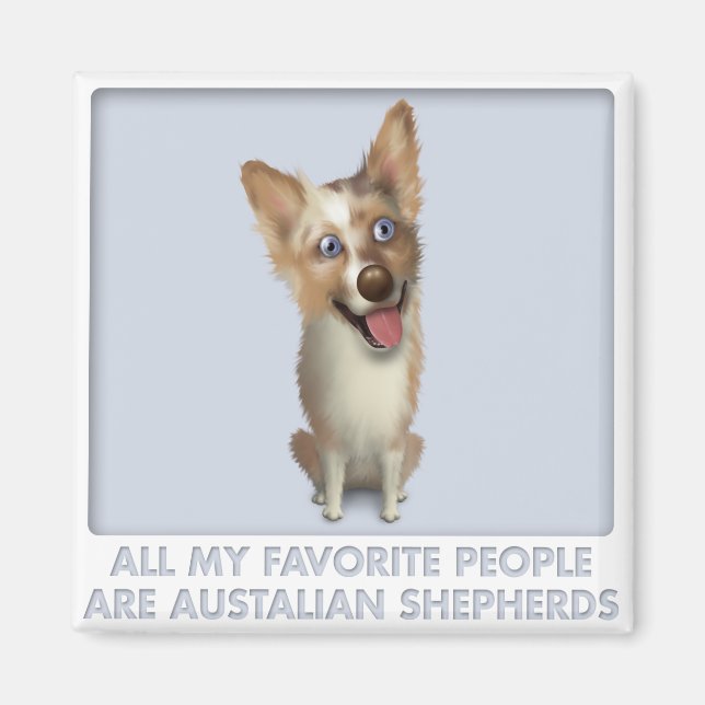 Australian Red Merle Shepherd Favorite Magnet (Vorne)