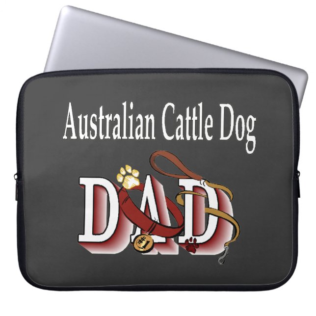 Australian Rind Hunde Papa Geschenke Laptopschutzhülle (Vorderseite)