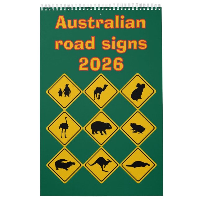 Australian road signs 2026 kalender (Titelbild)