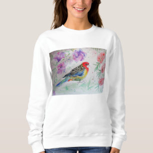 Australian Rosella Parrot Watercolor Sweatshirt