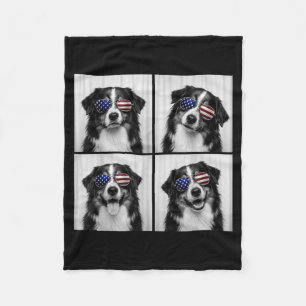 Australian Shepherd 4. Juli Amerikanische Flagge H Fleecedecke