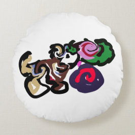 Australian shepherd and roses joy rundes kissen