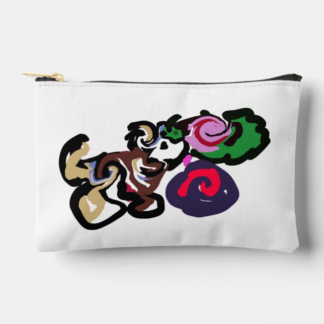 Australian shepherd and roses joy zubehörtasche (Vorderseite)