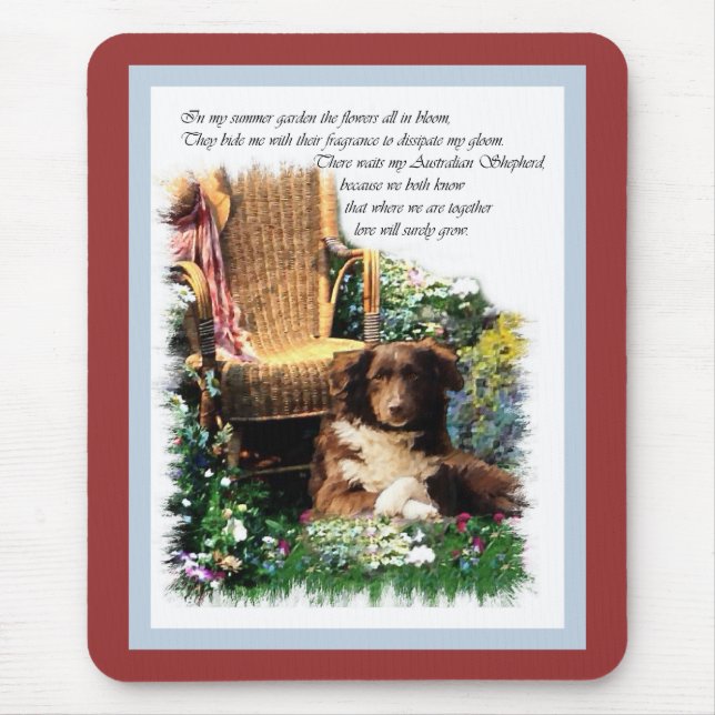 Australian Shepherd Art Gifts Mousepad (Vorne)