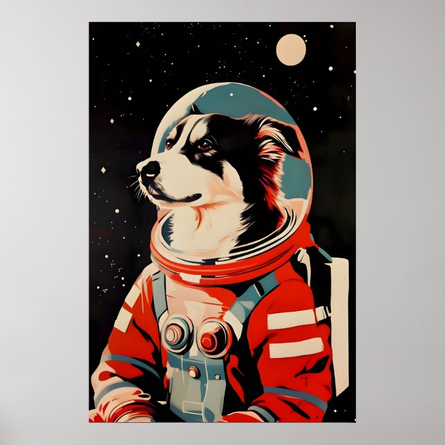 Australian Shepherd Astronaut Poster, Australian Poster (Vorne)