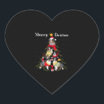 Australian Shepherd Aussie Christmas Tree Xmas Dog Herz-Aufkleber<br><div class="desc">Australian Shepherd Aussie Christmas Tree Xmas Dog</div>