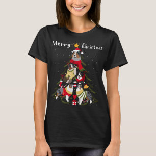 Australian Shepherd Aussie Christmas Tree Xmas Dog T-Shirt