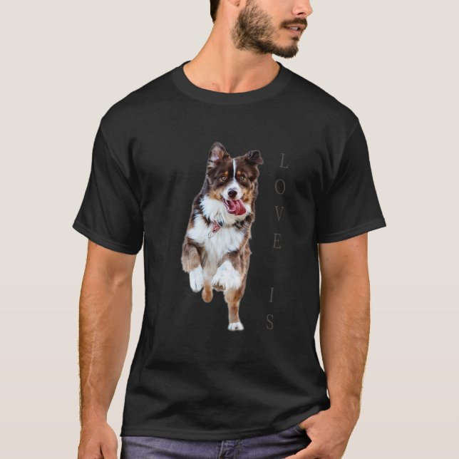 Australian Shepherd Aussie Dog Mama Vater Gift T-Shirt (Vorderseite)
