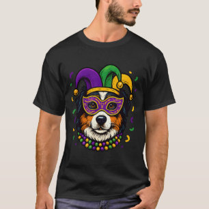 Australian Shepherd Aussie Hund Mardi Gras Karneva T-Shirt