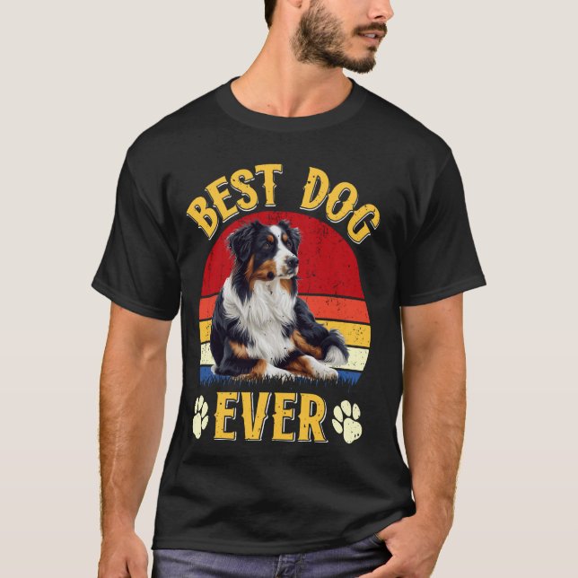 Australian Shepherd BEST DOG EVER Funny Aussie Vin T-Shirt (Vorderseite)