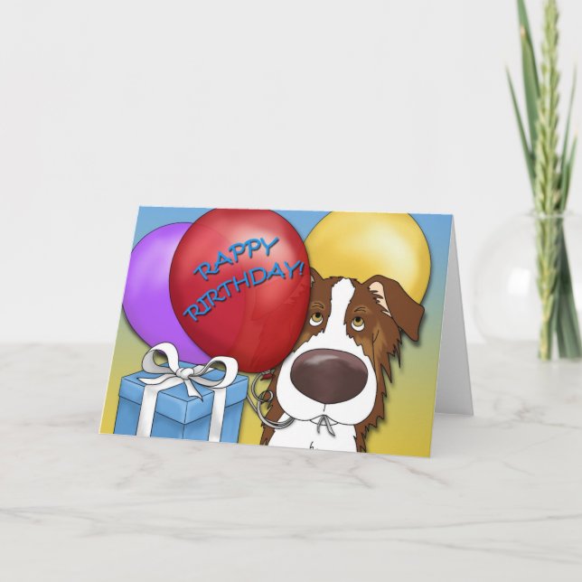 Australian Shepherd Birthday Card Karte (Vorderseite)