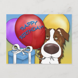 Australian Shepherd Birthday Postcard Postkarte