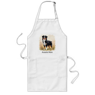 Australian Shepherd Black Tricolor Aussie Dog Lange Schürze