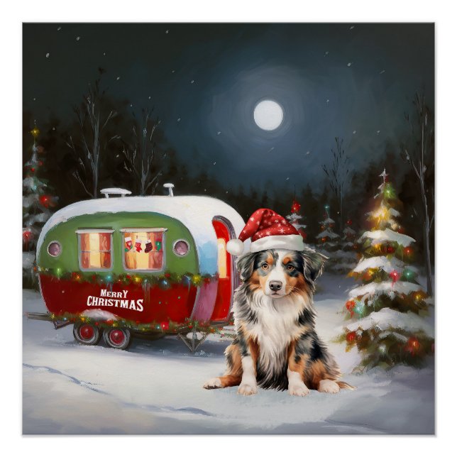 Australian Shepherd Caravan Christmas Adventure Poster (Vorderseite)