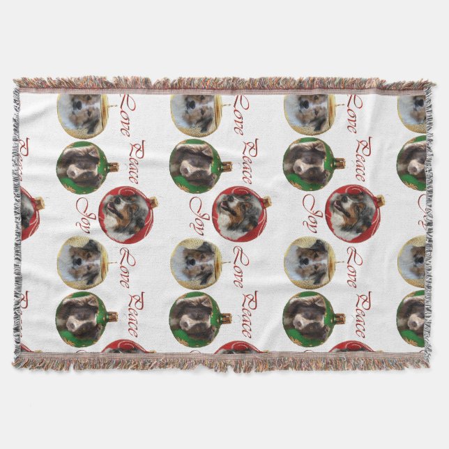 Australian Shepherd Christmas Decke (Vorderseite)