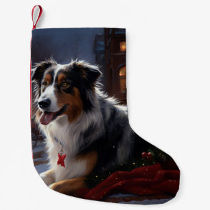Australian Shepherd Christmas Festive Season Kleiner Weihnachtsstrumpf