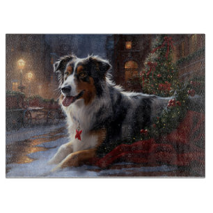 Australian Shepherd Christmas Festive Season Schneidebrett
