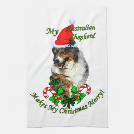Australian Shepherd Christmas Handtuch