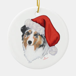 Australian Shepherd Christmas Keramikornament