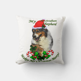 Australian Shepherd Christmas Kissen