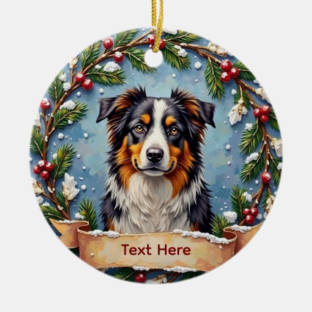 Australian Shepherd Christmas Ornament (Vorne)