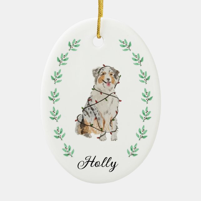 Australian Shepherd Christmas Ornament (Vorne)
